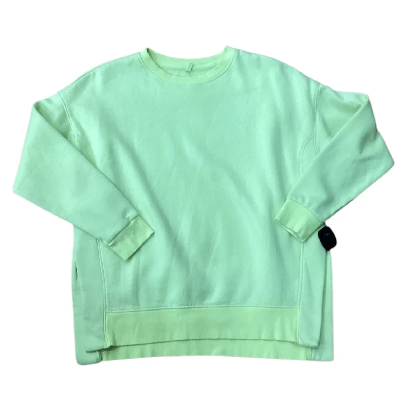 sweatshirts with peekaboo hem -Athletic Sweatshirt Crewneck By Lou And Grey In Yellow, Size: Xs