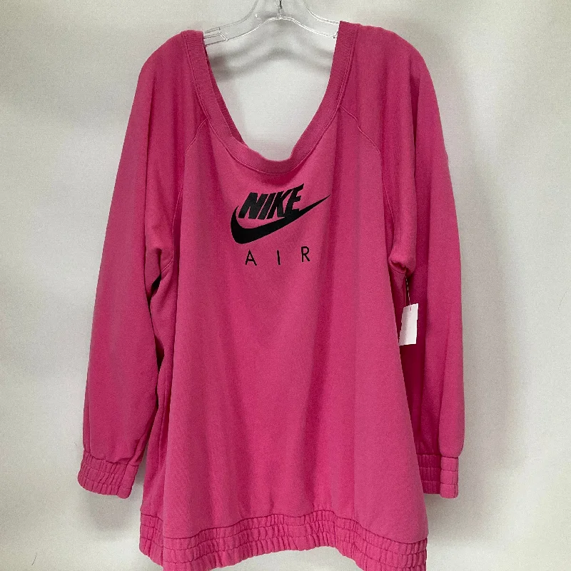 cotton-ramie sweatshirts soft -Sweatshirt Crewneck By Nike Apparel  Size: 2x