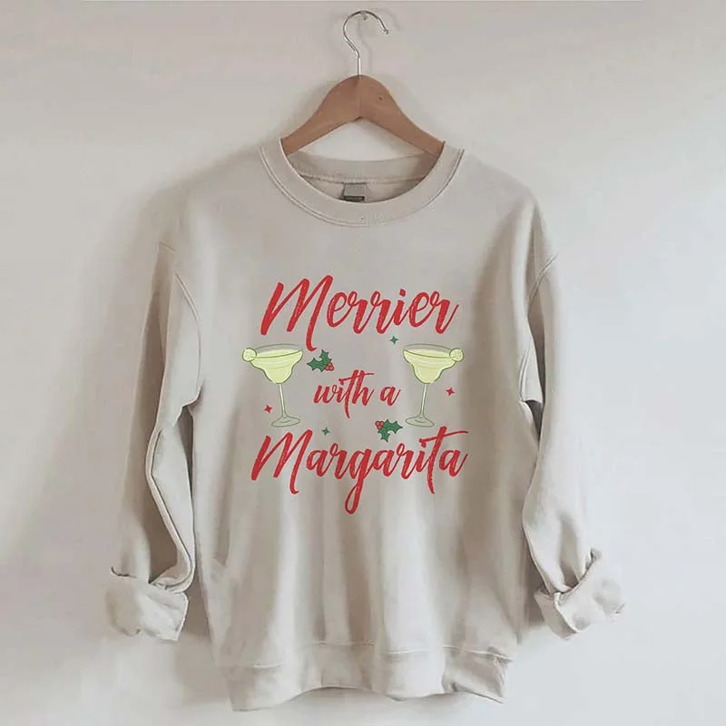 clove sweatshirts rich shade -Merrier With A Margarita Sweatshirt