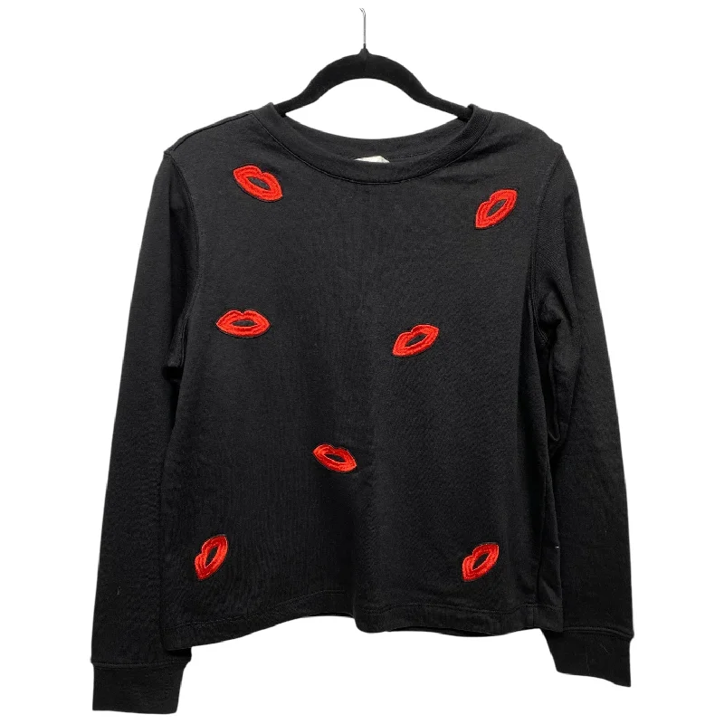 shale sweatshirts muted glow -Sweatshirt Crewneck By H&m In Black & Red, Size: S