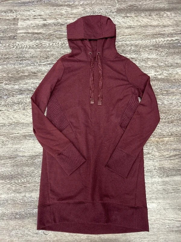 long sweatshirts cozy layer -Athletic Sweatshirt Hoodie By Athleta In Maroon, Size: Xs