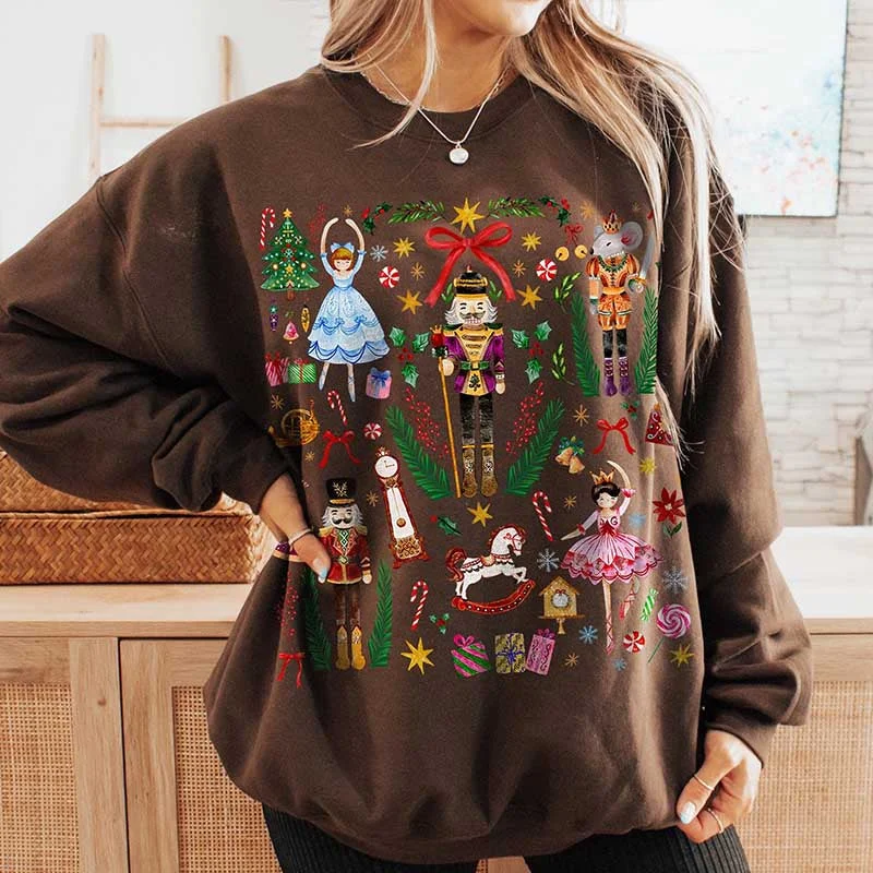 turmeric sweatshirts bold spice -Coquette Bow  Nutcracker Sweatshirt