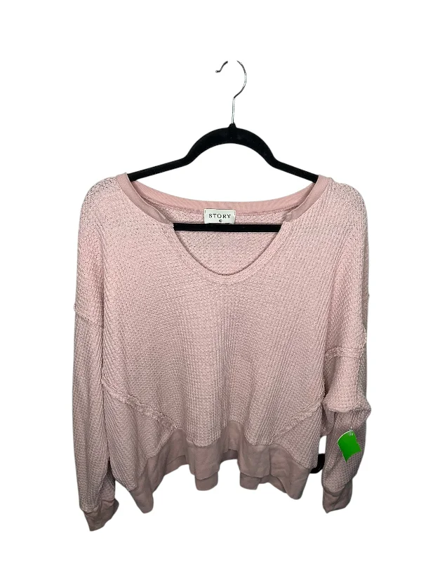 short sweatshirts lounge layer -Sweatshirt Collar By Clothes Mentor In Pink, Size: M