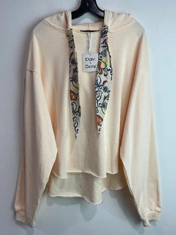 long sweatshirts evening layer -Sweatshirt Hoodie By Davi & Dani In Cream, Size: 1x