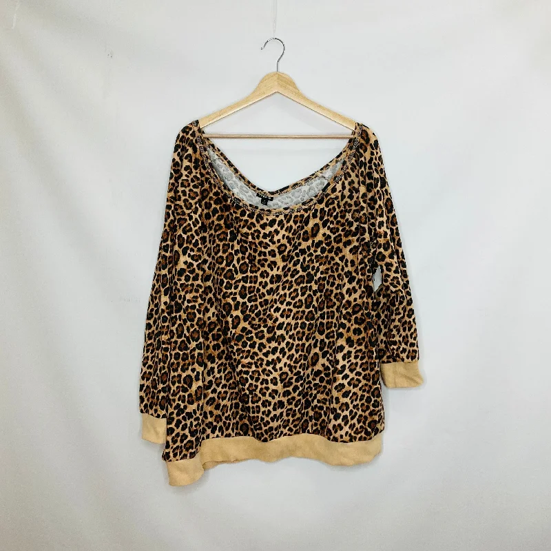 jute-wool sweatshirts rustic -Animal Print Sweatshirt Crewneck Torrid, Size 4x