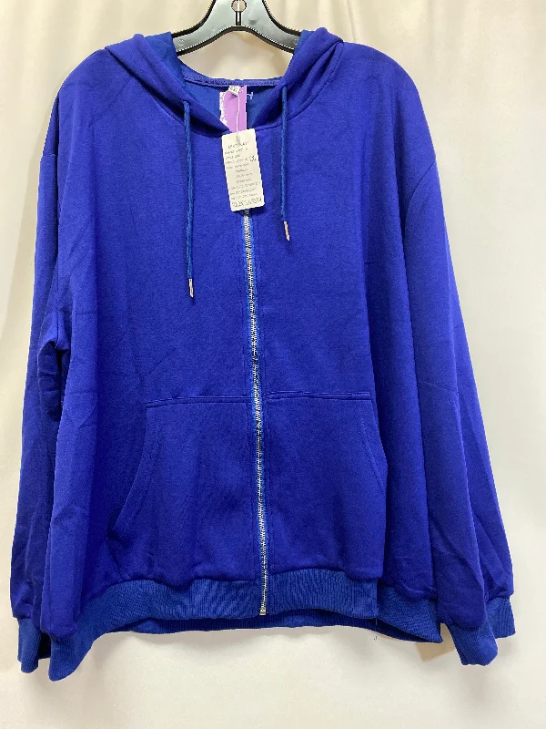 chevron-tulle sweatshirts dynamic -Blue Sweatshirt Hoodie Clothes Mentor, Size 2x