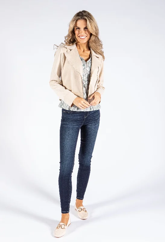 silk-wool jacket luxe -Soft Faux Suede Jacket