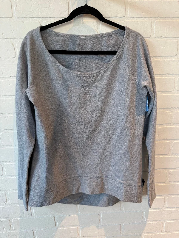 chiffon sweatshirts airy touch -Sweatshirt Crewneck By Lululemon In Grey, Size: M