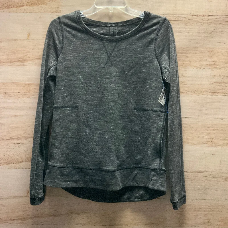 long sweatshirts evening wrap -Athletic Sweatshirt Crewneck By Lululemon In Grey, Size: M