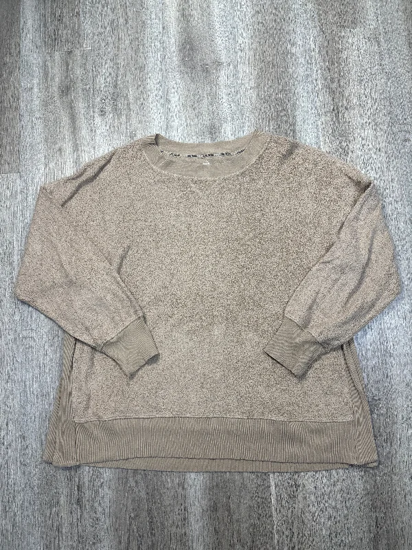 sweatshirts with feather logos -Sweatshirt Crewneck By Aerie In Brown, Size: Xl