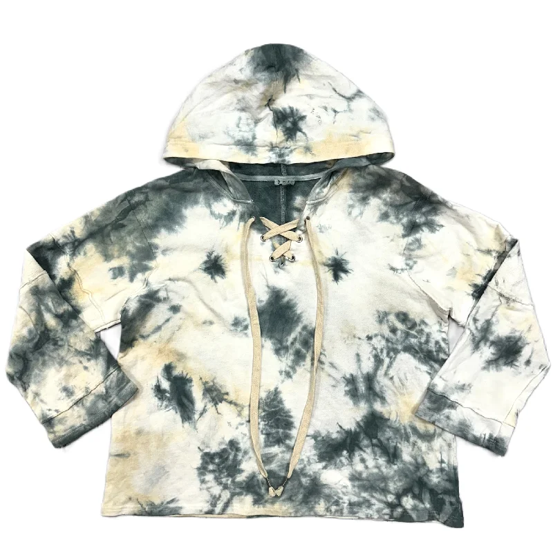 sweatshirts women soft azure -Sweatshirt Hoodie By Pol In Tie Dye Print, Size: L