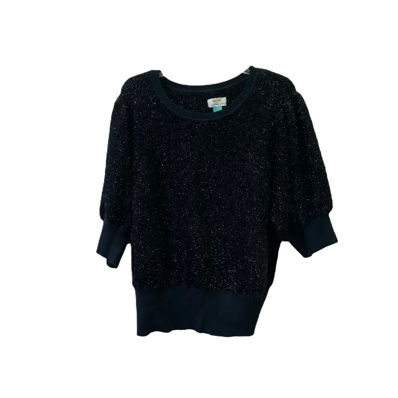 cashmere-fleece sweatshirts luxe -Black Sweatshirt Crewneck By Maeve, Size: 2x