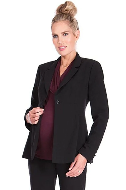 jacket men canyon grid -Seraphine Cadence Maternity Ponte Career Suit Jacket