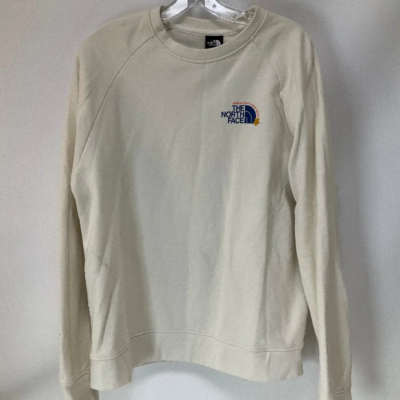 sweatshirts with pleated hem -Sweatshirt Crewneck By The North Face In White, Size: Xl