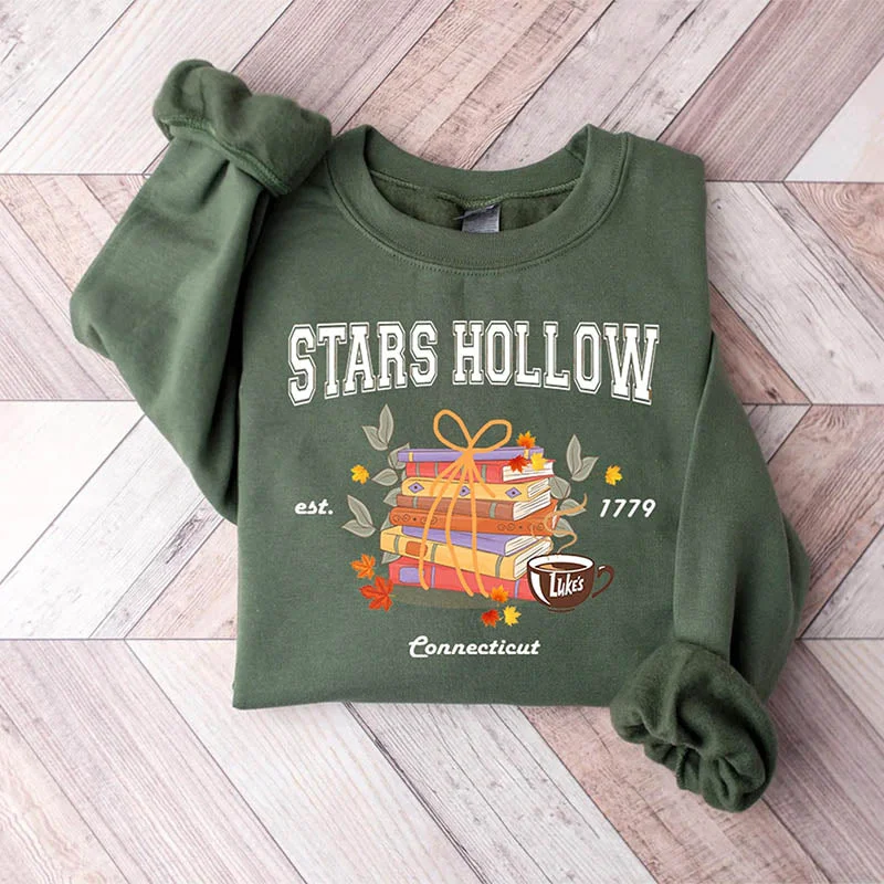 sweatshirts with coral trim -Luke's Stars Hollows Autumn Festival Sweatshirt