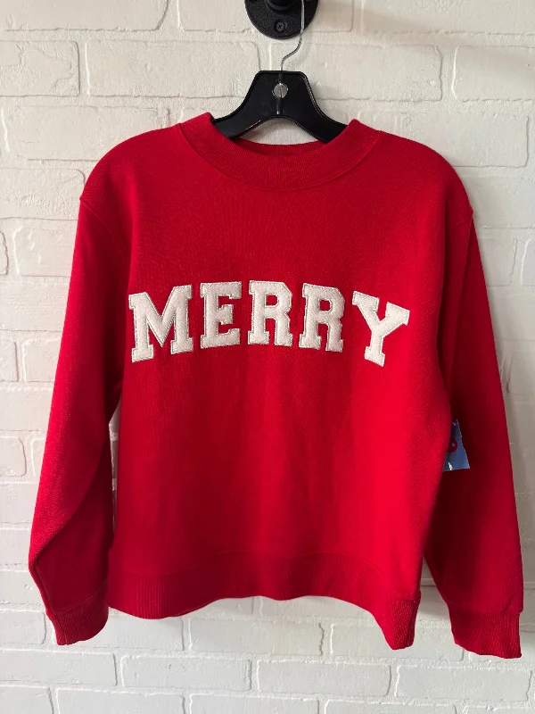 sweatshirts kids starry print -Sweatshirt Crewneck By Universal Thread In Red & White, Size: Xs