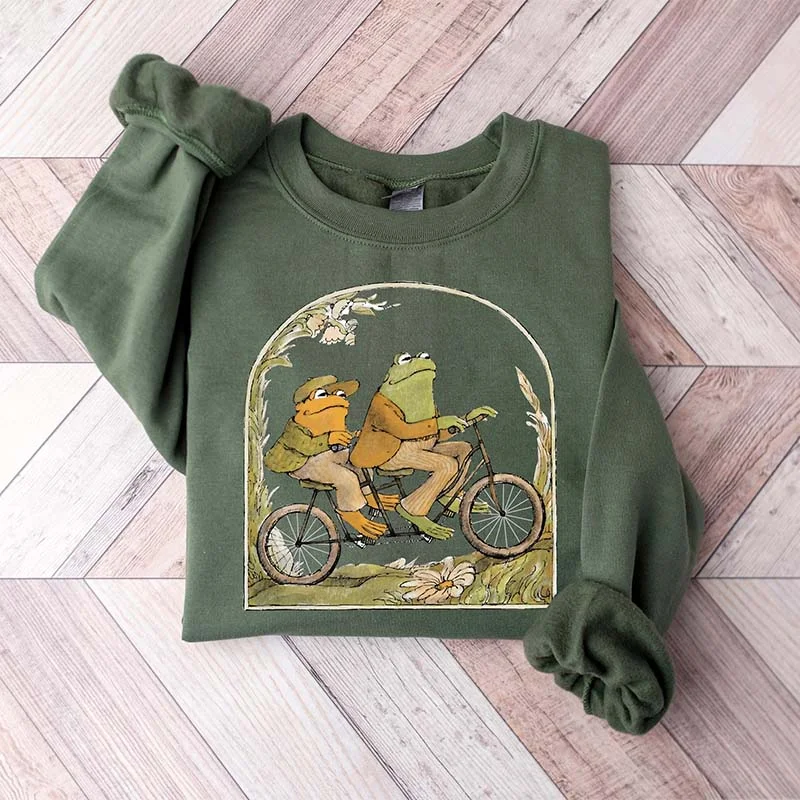 cropped sweatshirts lounge vibe -Frog And Toad Classic Book Sweatshirt