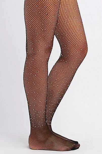 Rhinestone Fishnet Stockings