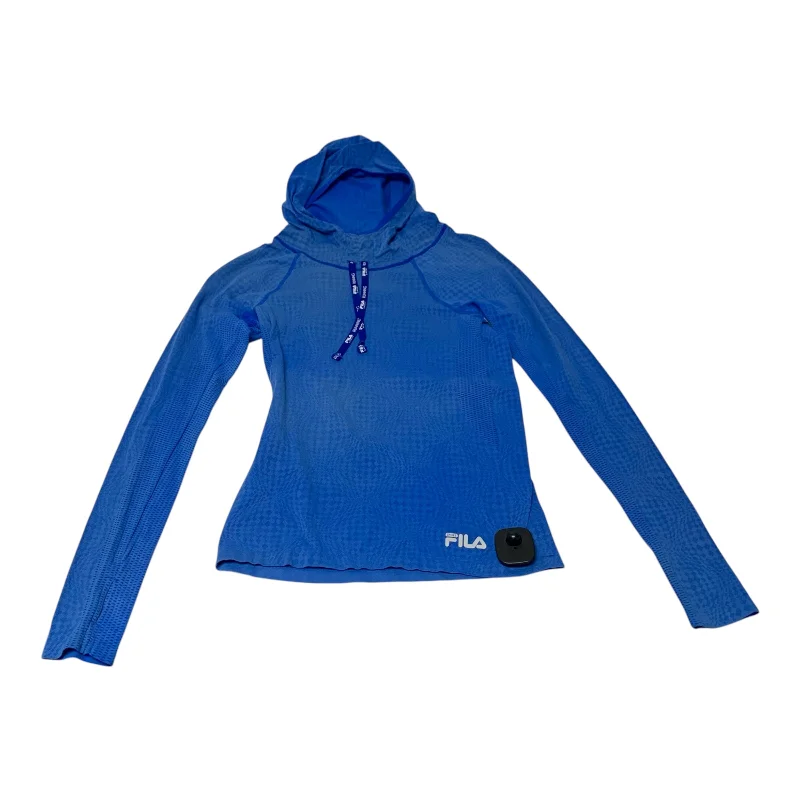 short sweatshirts dance vibe -Athletic Sweatshirt Hoodie By Fila In Blue, Size: S