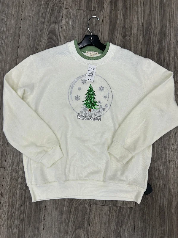 sweatshirts kids comet design -Sweatshirt Crewneck By Clothes Mentor In Green & White, Size: M