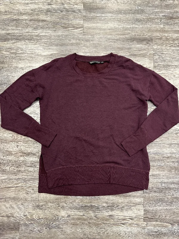 gunmetal sweatshirts modern look -Athletic Sweatshirt Crewneck By Athleta In Maroon, Size: Xs