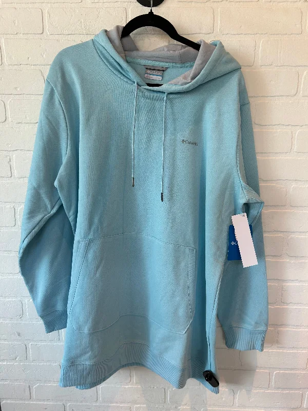 sweatshirts women arctic blue -Blue Sweatshirt Hoodie Columbia, Size 2x