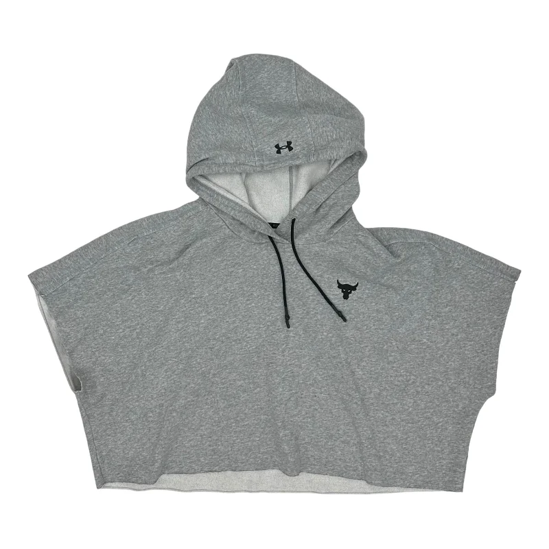 sweatshirts with ruched trim -GREY ATHLETIC SWEATSHIRT HOODIE by UNDER ARMOUR Size:XL