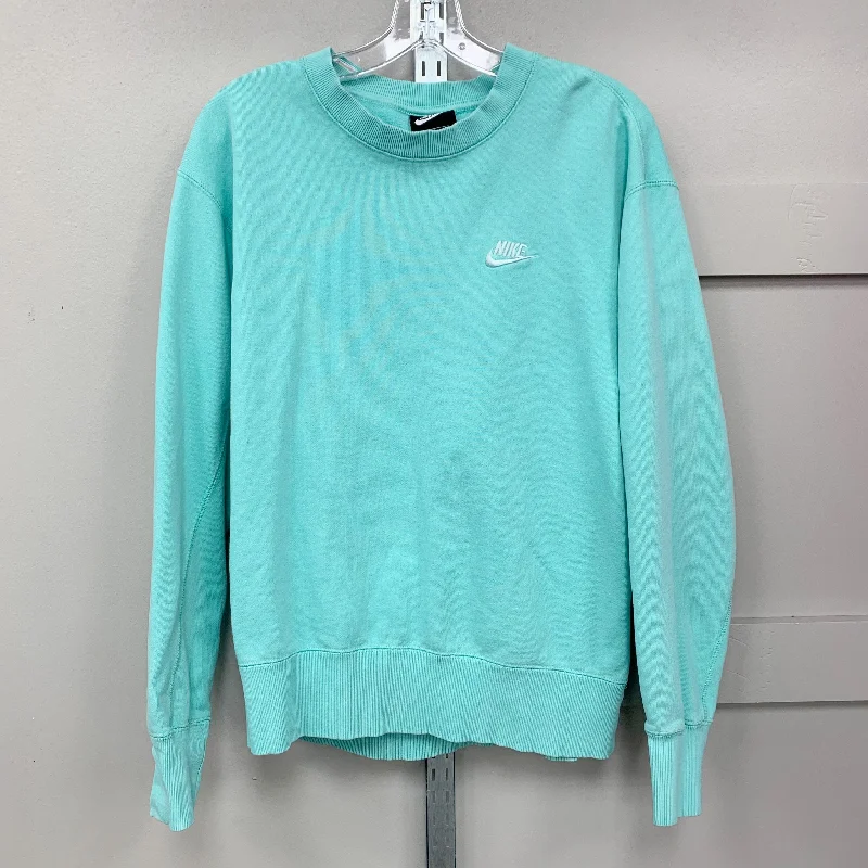 silk-wool sweatshirts luxe blend -Sweatshirt Crewneck By Nike Apparel In Teal, Size: S