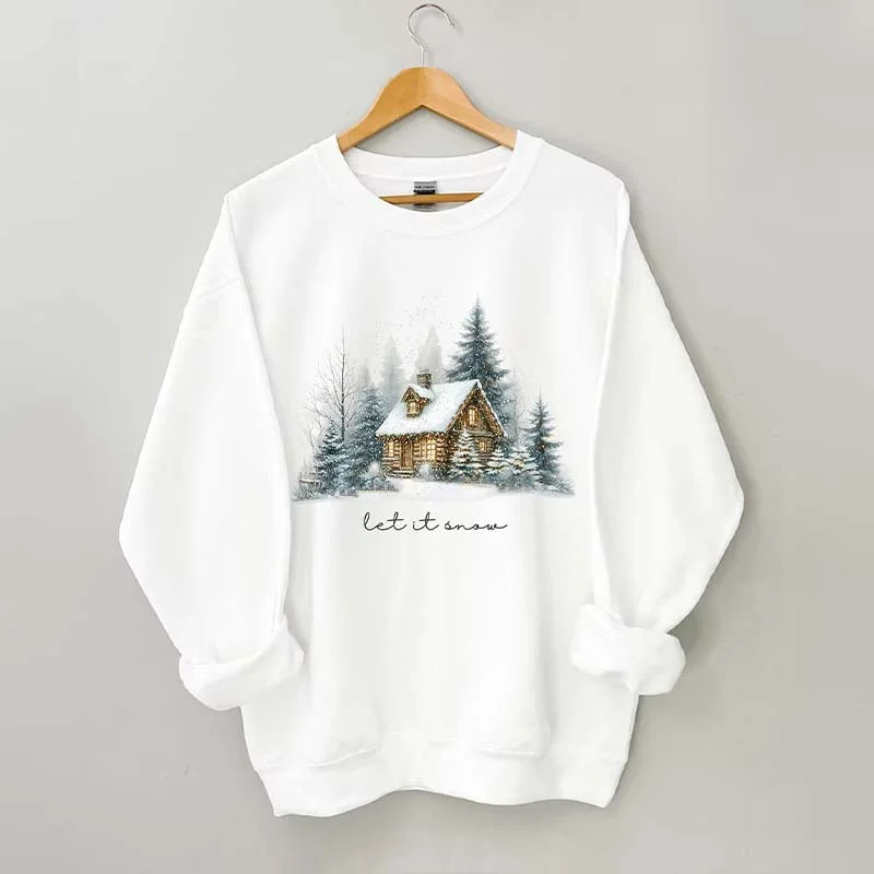 sweatshirts with mirror patches -Winter Cabin sweatshirt