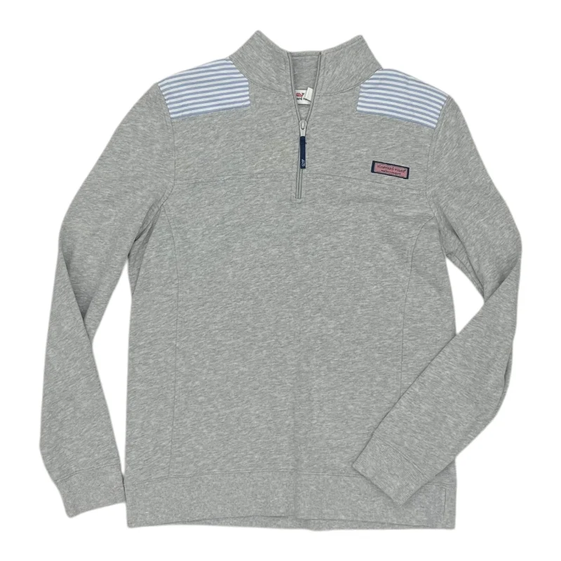 sweatshirts with shell hem -Sweatshirt Collar By Vineyard Vines In Grey, Size:S