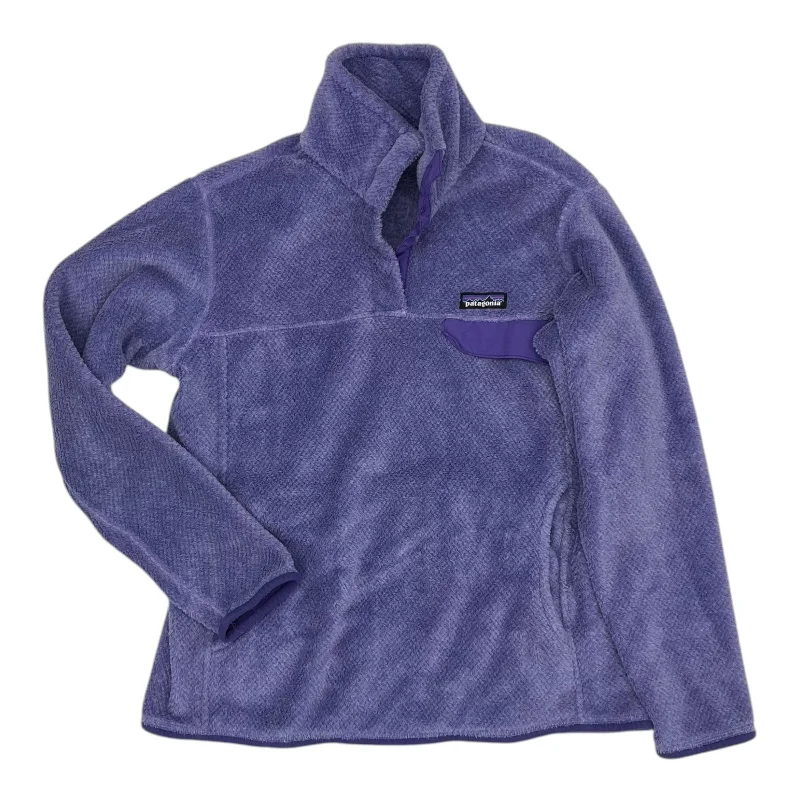 sweatshirts with scalloped trim -Sweatshirt Collar By Patagonia In Purple, Size:L