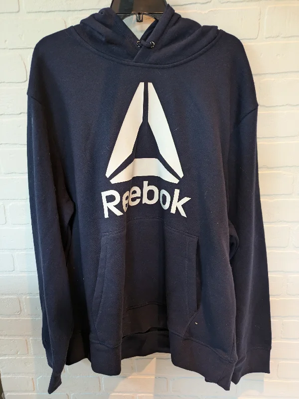 sweatshirts kids lunar design -Blue Athletic Sweatshirt Hoodie Reebok, Size 3x