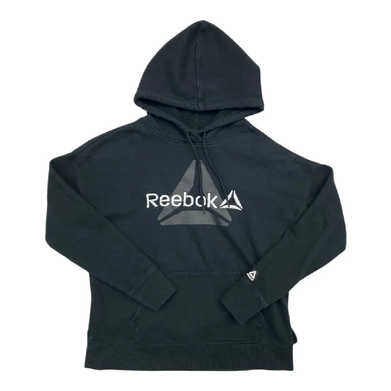 sweatshirts with bead trim -Sweatshirt Hoodie By Reebok In Black, Size: Xs