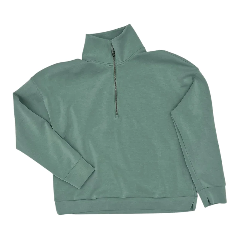 sweatshirts with feather logos -Sweatshirt Collar By Members Mark In Green, Size:L