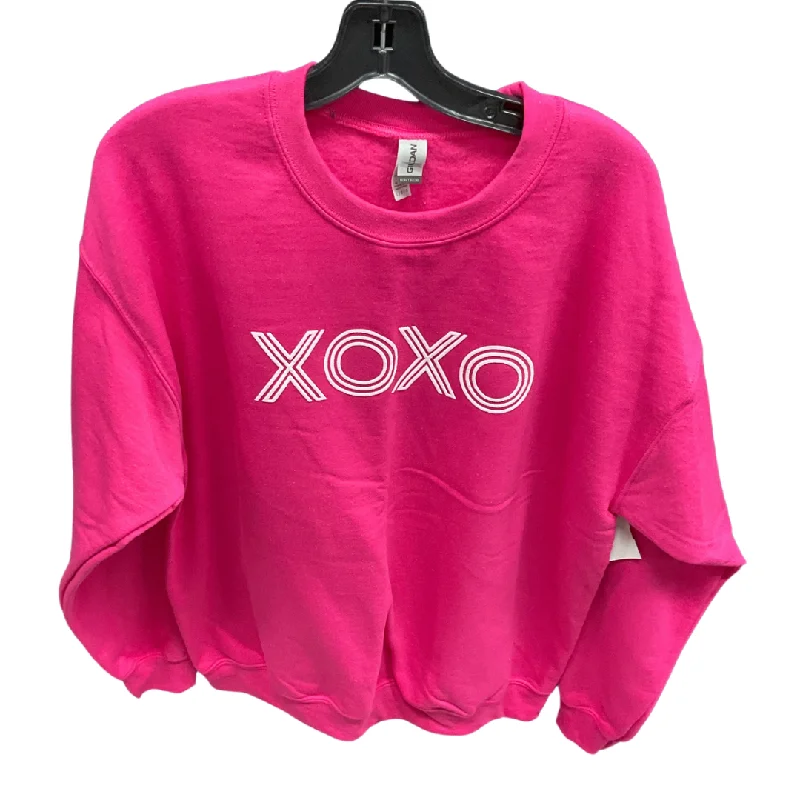 sweatshirts women dusk blue -Sweatshirt Crewneck By Gildan In Pink, Size: L