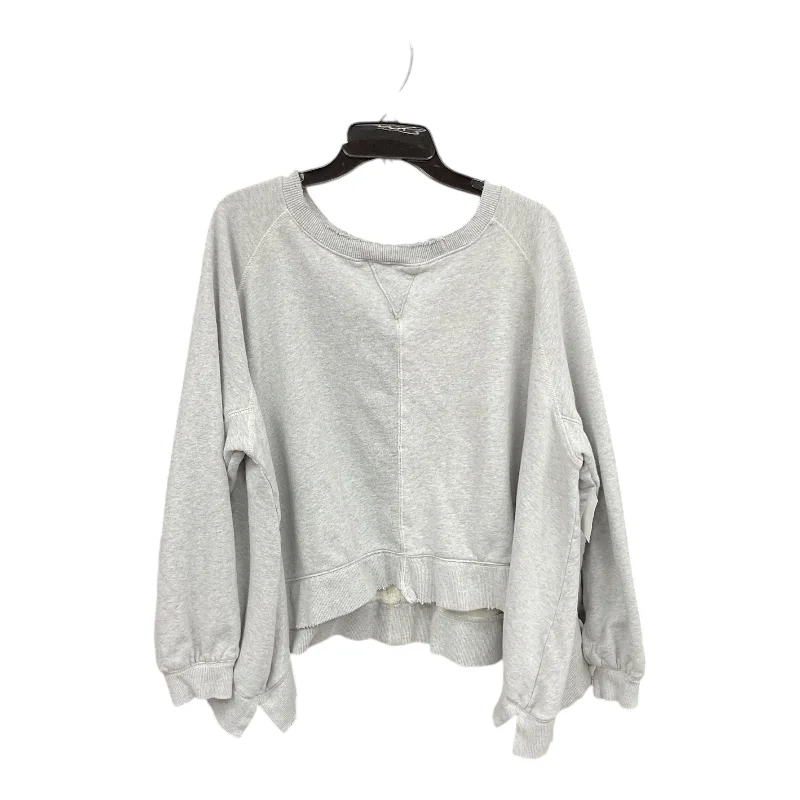 sweatshirts with sequin trim -Sweatshirt Crewneck By Free People In Grey, Size: M