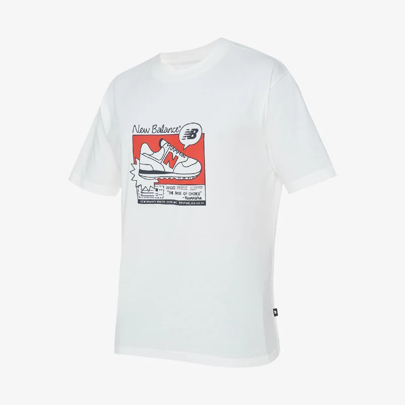 concert crowd t-shirts -New Balance | ADVERT GRAPHICS T-SHIRT  { WHITE