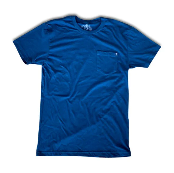 mint gym t-shirts -Boston Scally The Basics Pocket Tee - Cool Blue