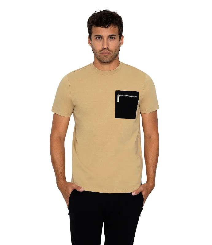 coal stitch t-shirts -Bertigo Stretch Short-Sleeve Tshirts | ORSO ZP TAN T-SHIRT