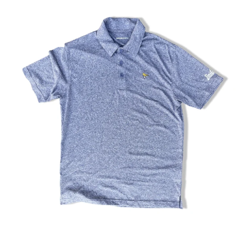 fluid faded t-shirts -Boston Scally The Birdie Polo - Heather Navy