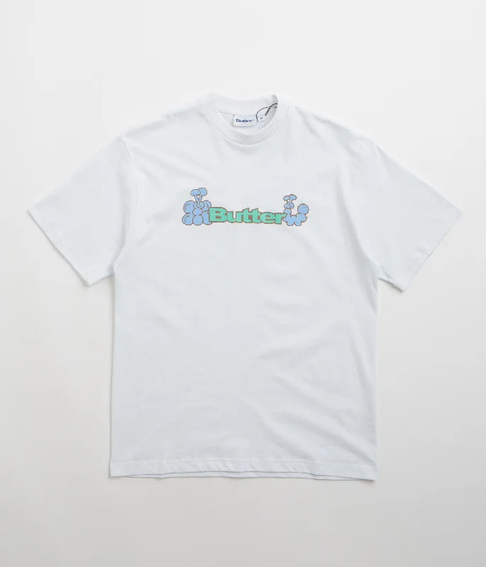 chalk soft t-shirts -Butter Goods Bugs Logo T-Shirt - White