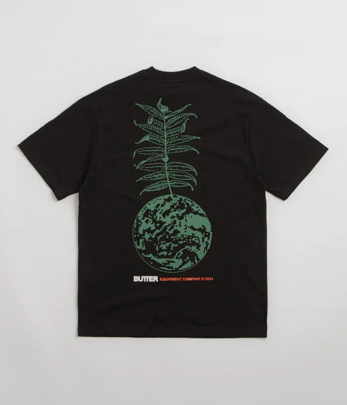 gym sport t-shirts -Butter Goods Earth T-Shirt - Black