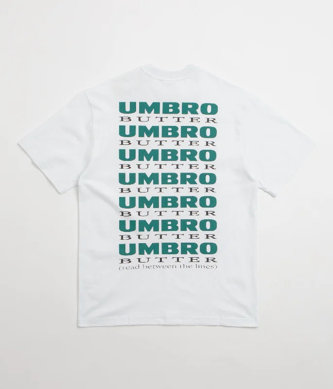 snug soft t-shirts -Butter Goods x Umbro Lines T-Shirt - White