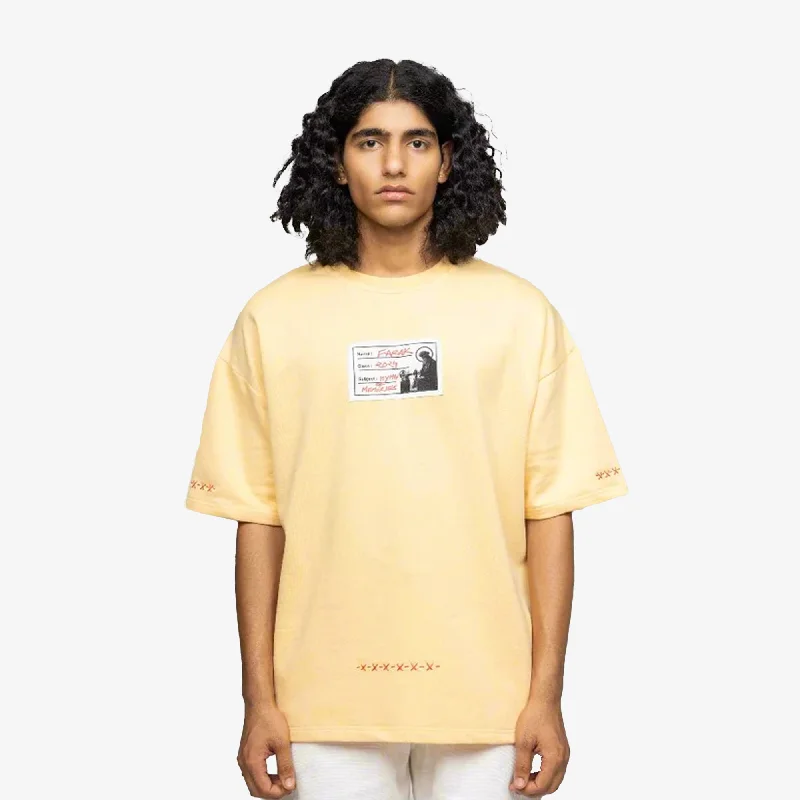 gym chill t-shirts -F A R A K | CALL OF FICTION 2.0 T-SHIRT { BEIGE/BEIGE