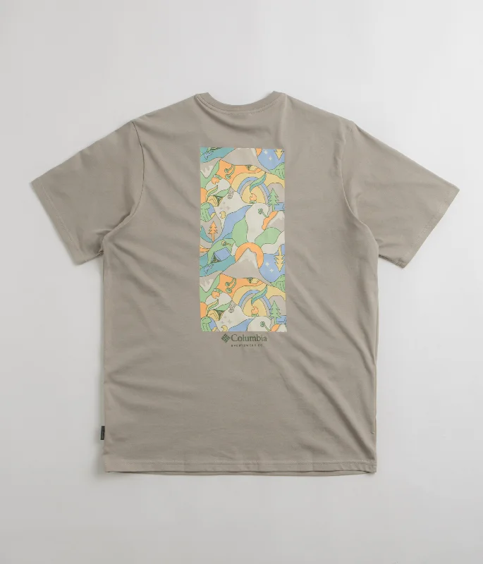 lapis cozy t-shirts -Columbia Explorers Canyon Back T-Shirt - Flint Grey / Epicamp Graphic