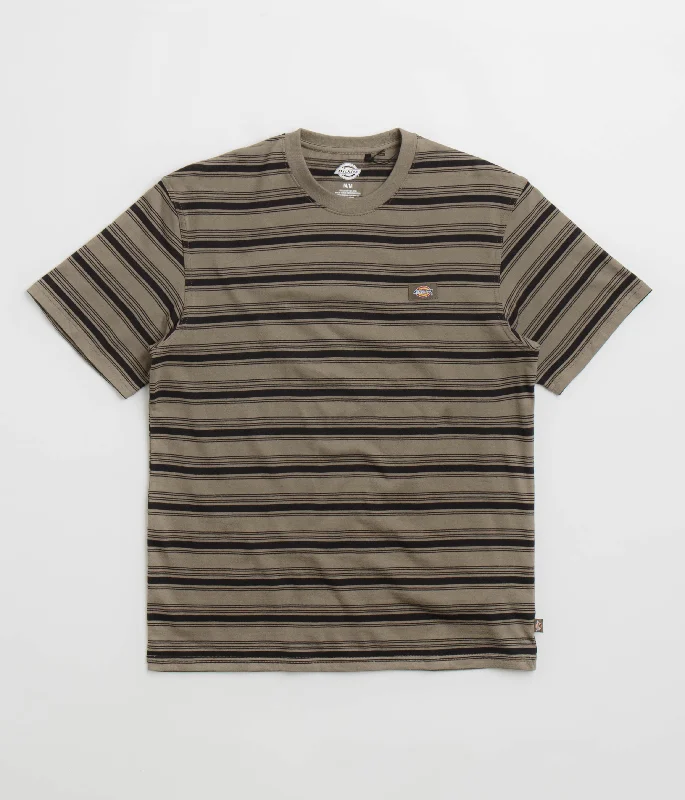 soft drape t-shirts -Dickies Stevensville Stripe T-Shirt - Mushroom