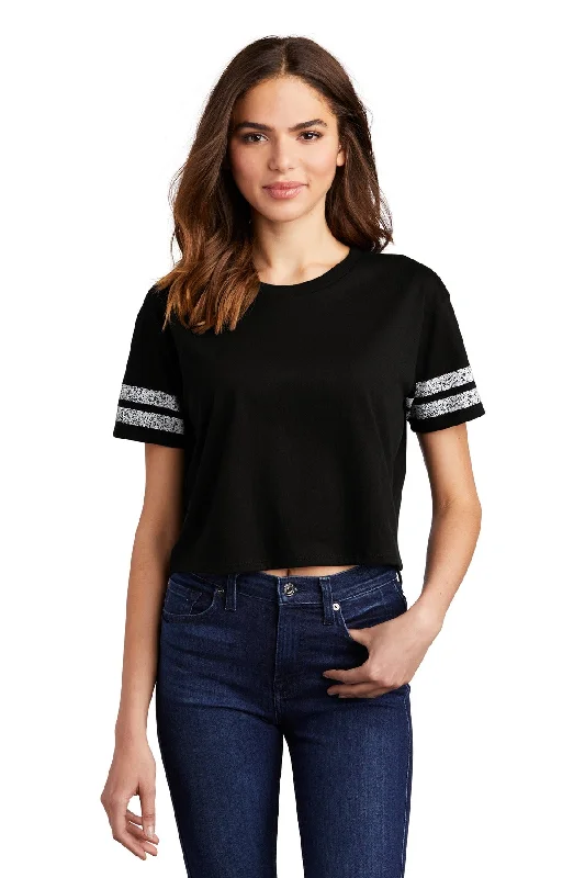 crisp gym t-shirts -District Women's Scorecard Crop Tee DT488