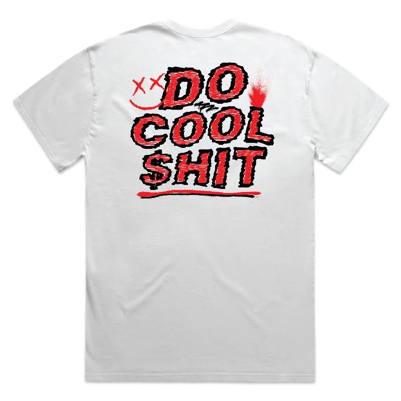 crisp gym t-shirts -White Do Cool $hit Tee