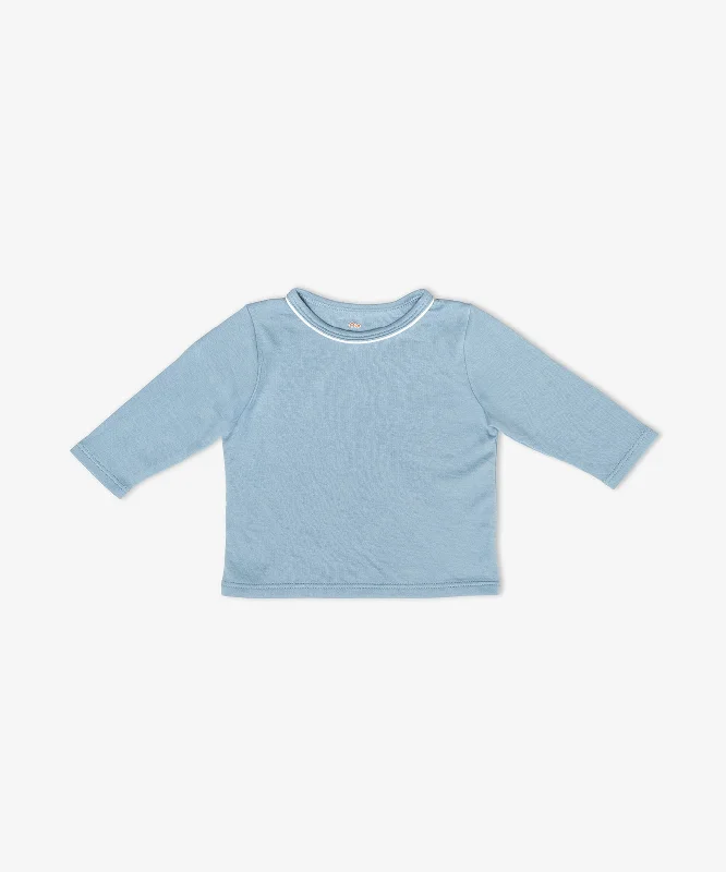 witty slogan t-shirts -Edward Baby T-Shirt, Dusty Blue