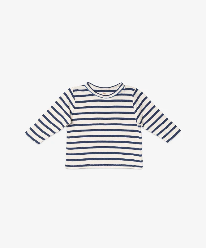 alt rock t-shirts -Edward Baby T-Shirt, Navy Stripe